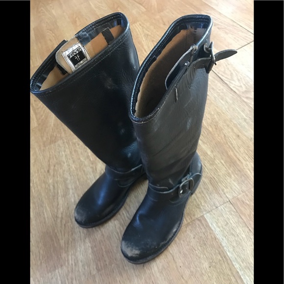 Frye Shoes - Frye leather distressed engineer boots